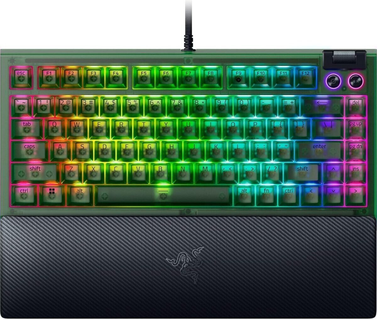 Razer BlackWidow V4 Gaming 75% Razer Orange RGB (Αγγλικό US) Phantom Green Edition