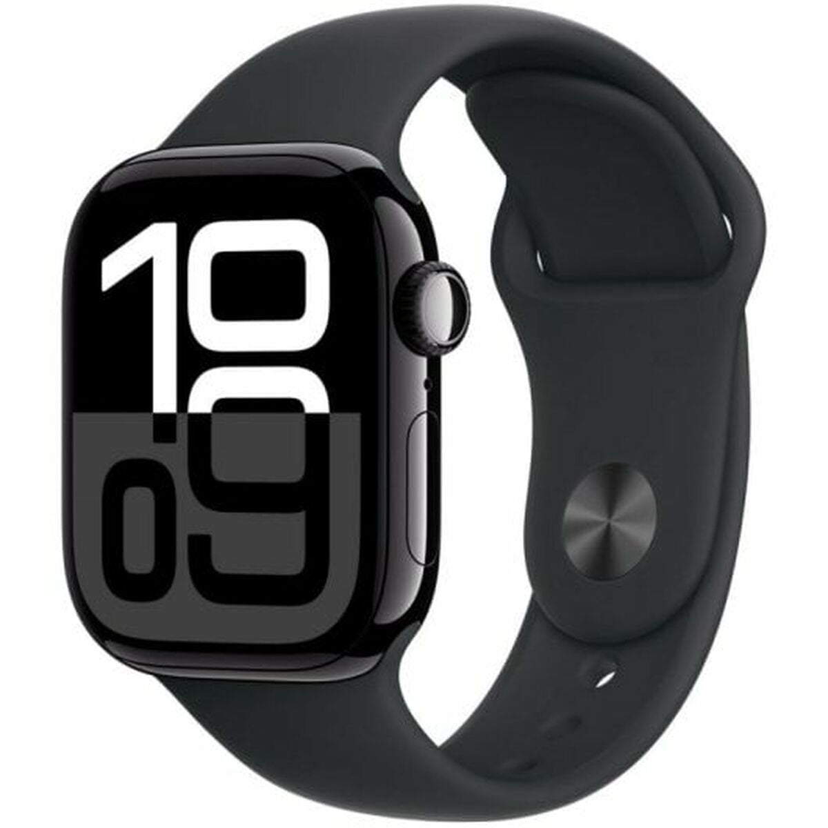 Apple Watch Series 10 Aluminium 46mm (Jet Black με Black Sport Band (S/M))