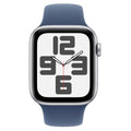 Apple Watch SE 2024 Aluminium 40mm (Silver Denim Sport Band (S/M))-Storm Blue