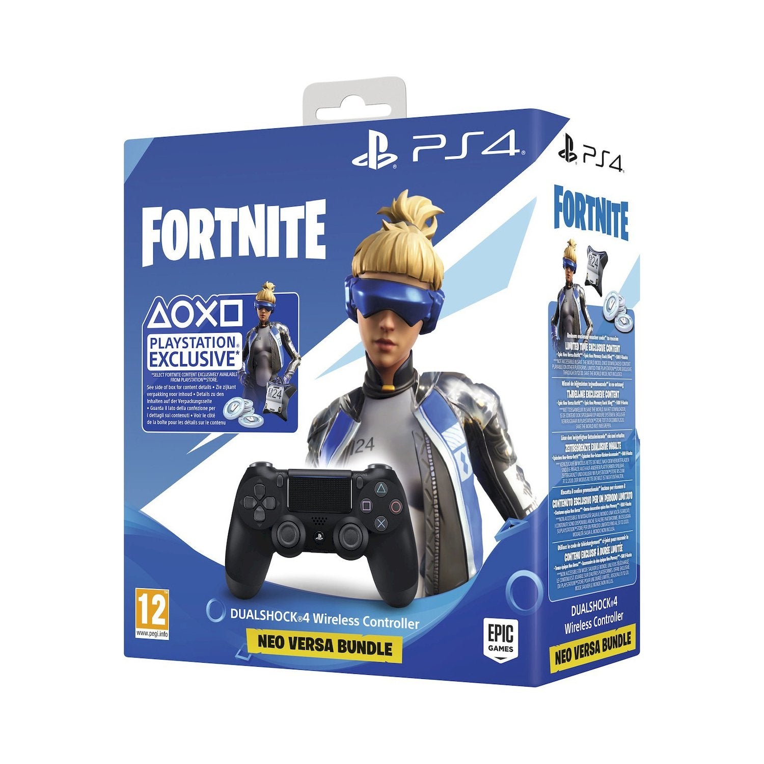 Sony Dualshock 4 Controller Black V2 + Fortnite Voucher (2019)