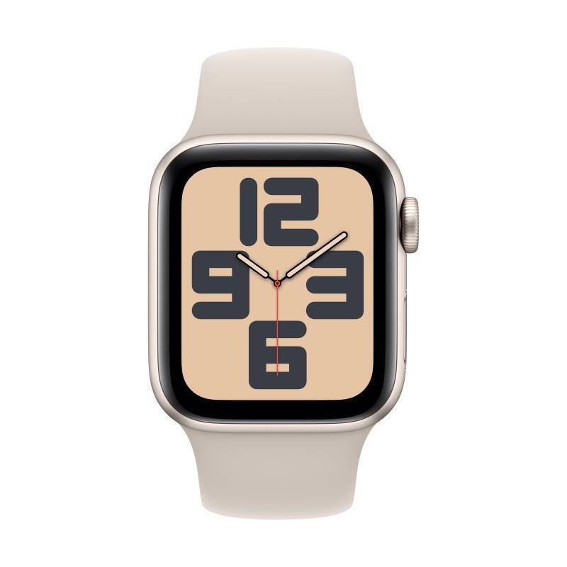 Apple Watch SE 2024 Aluminium 40mm (Starlight με Starlight Sport Band (S/M))